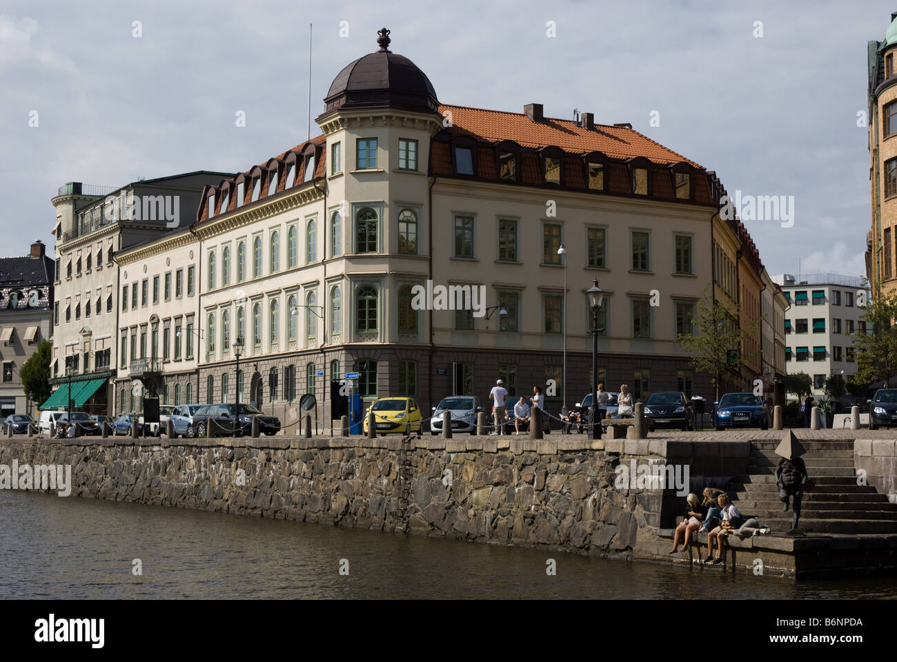 Buildings and canal in the center of Gothenburg, Sweden Stock Photo