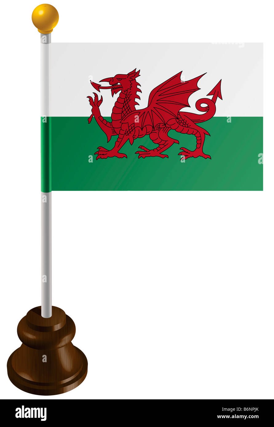 Wales flag as a marker Stock Photo