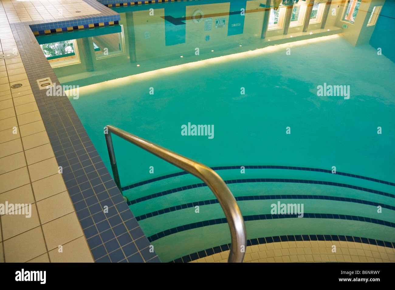 Manning Park Lodge swimming pool Stock Photo - Alamy