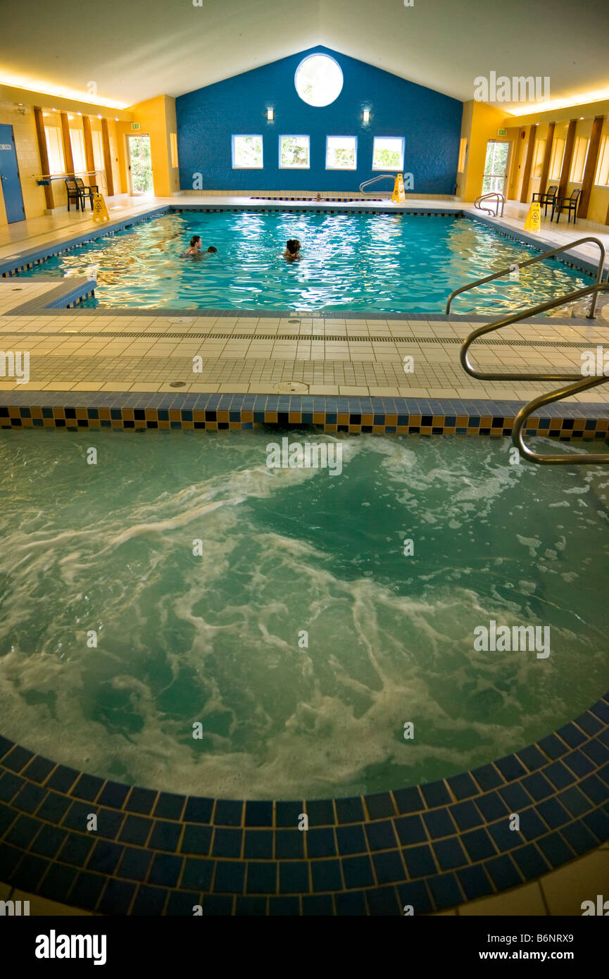 Manning Park Lodge swimming pool Stock Photo Alamy