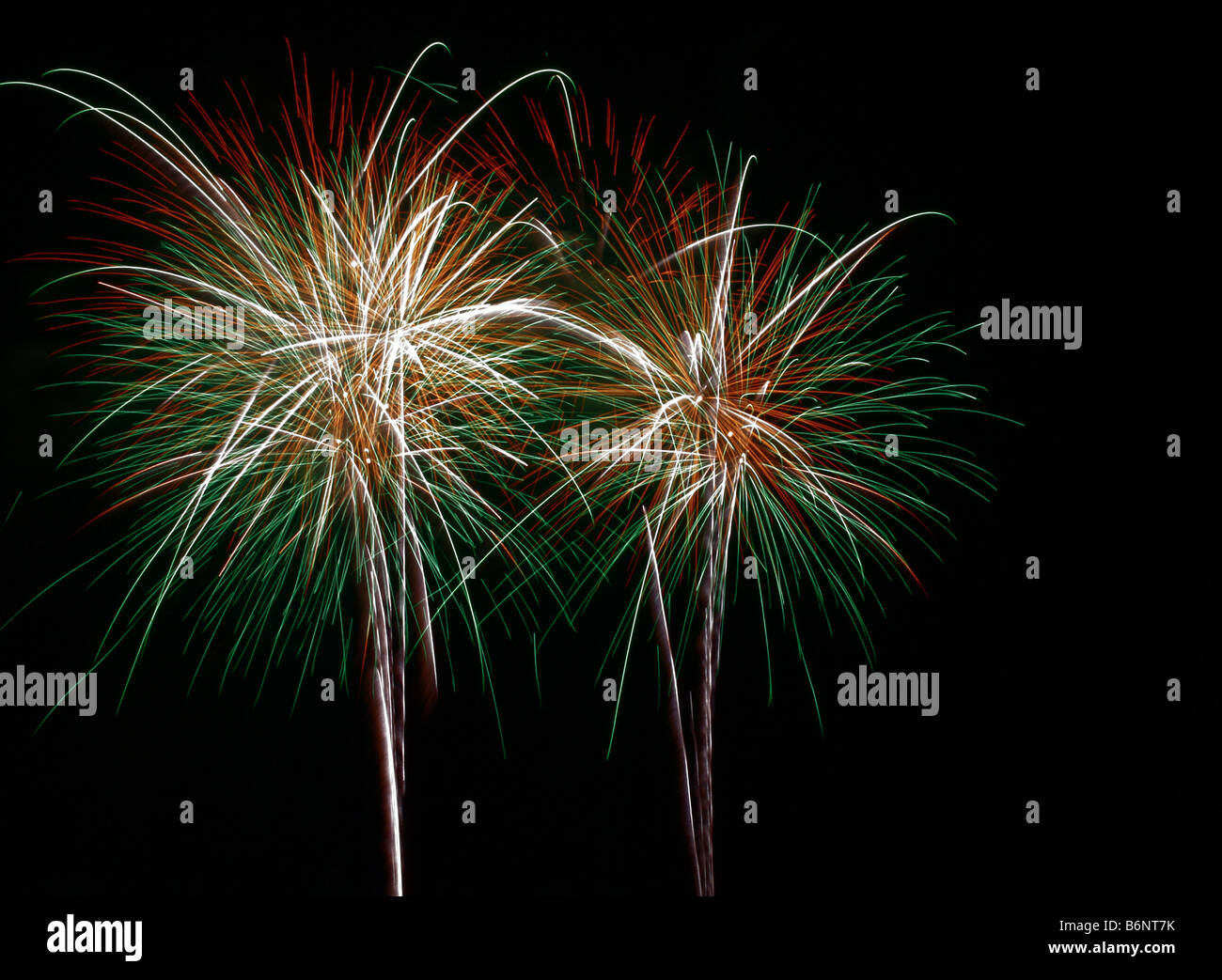 Explosive firework captured to create an abstract image. Stock Photo