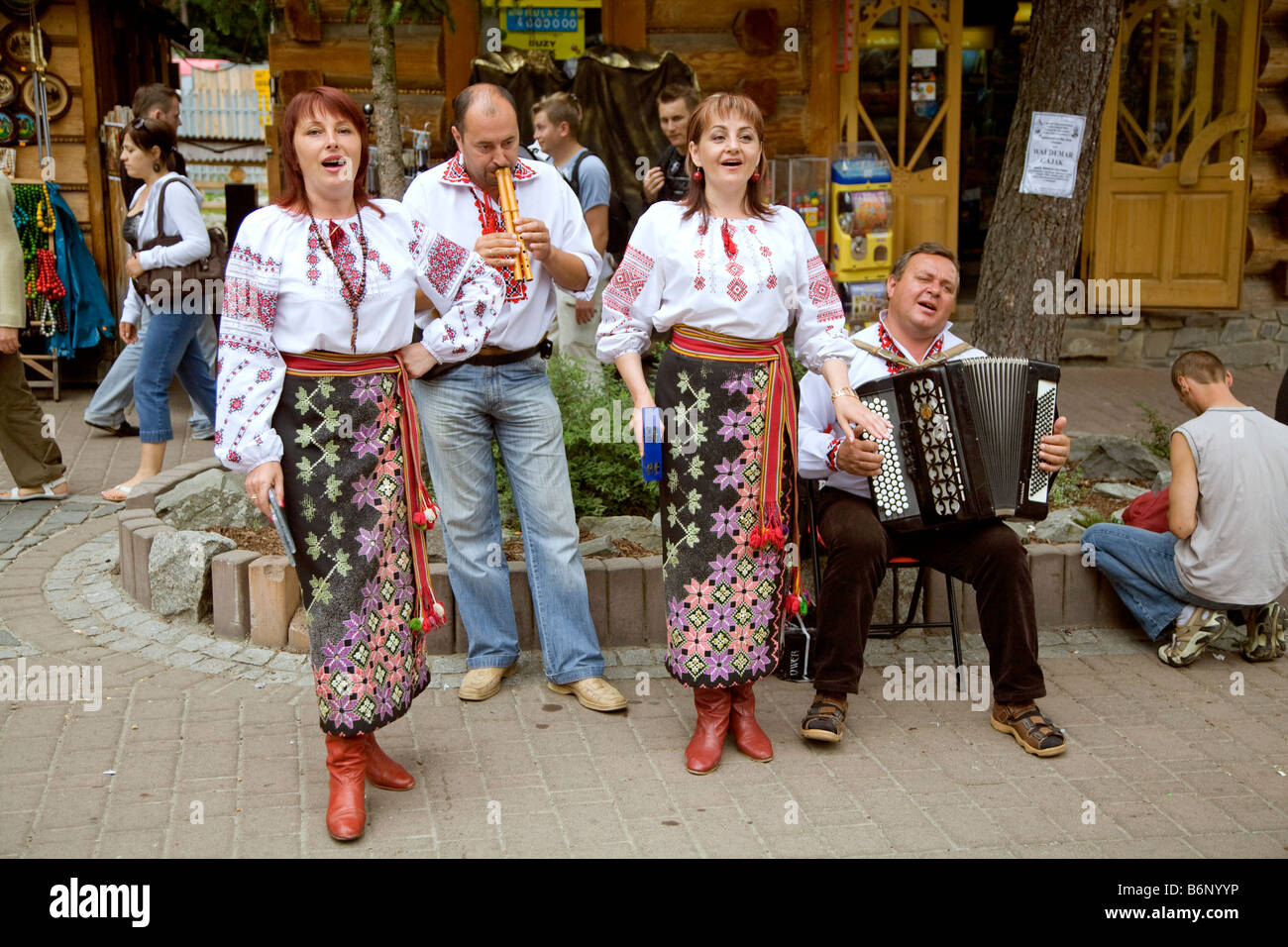 Street Musicians Zakopane Poland Stock Photo