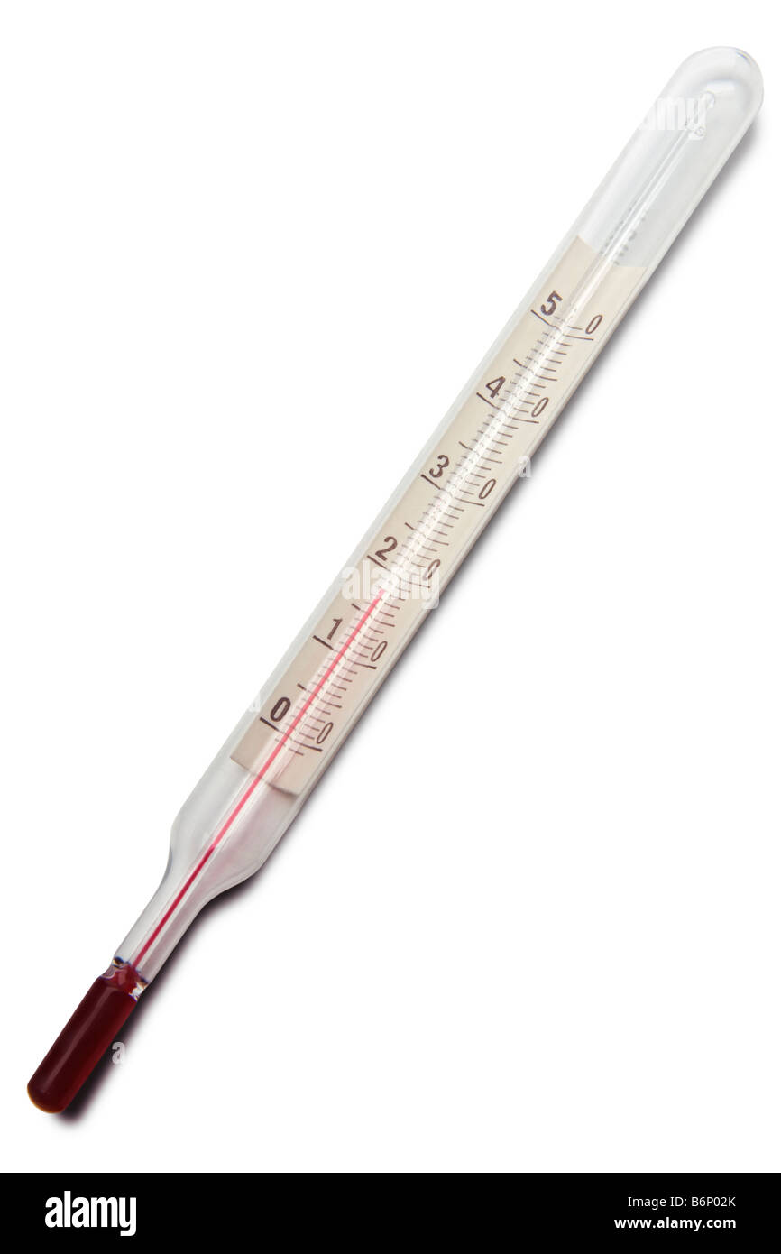 thermometer on white Stock Photo