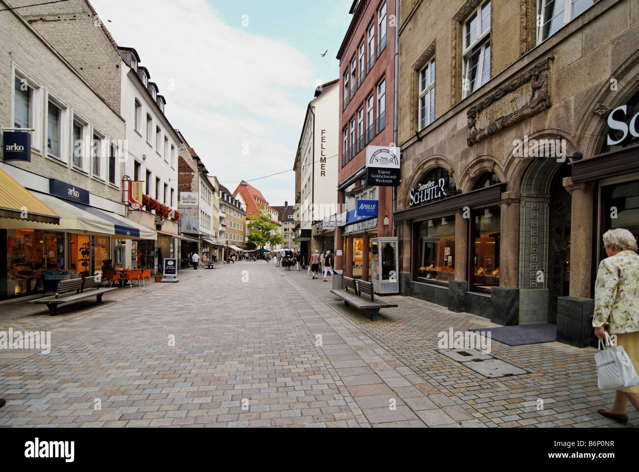 Street of Bielefeld city Germany Stock Photo