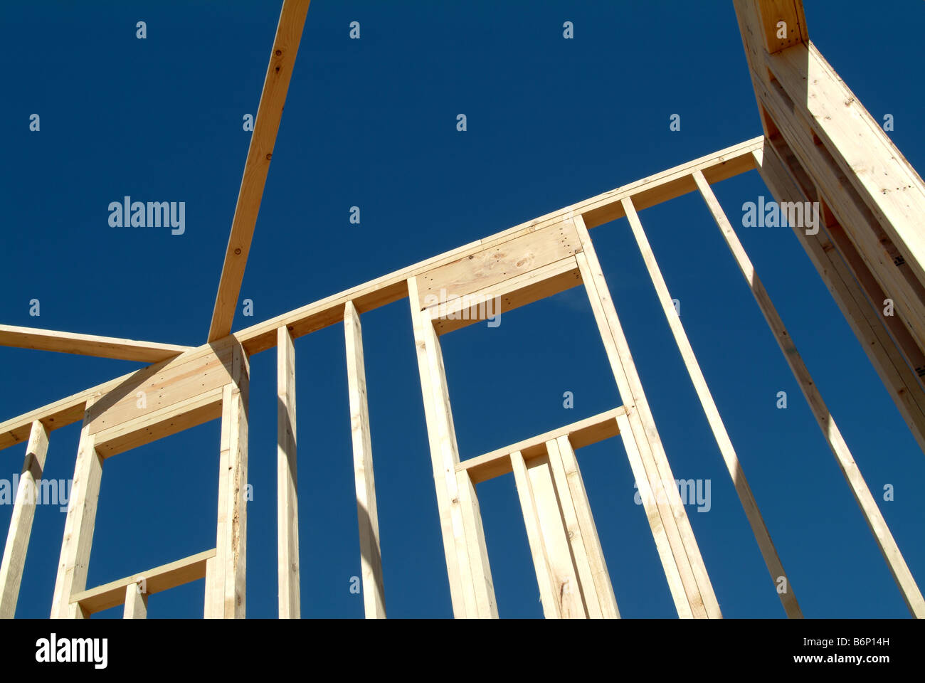 Construction framing of a home Stock Photo