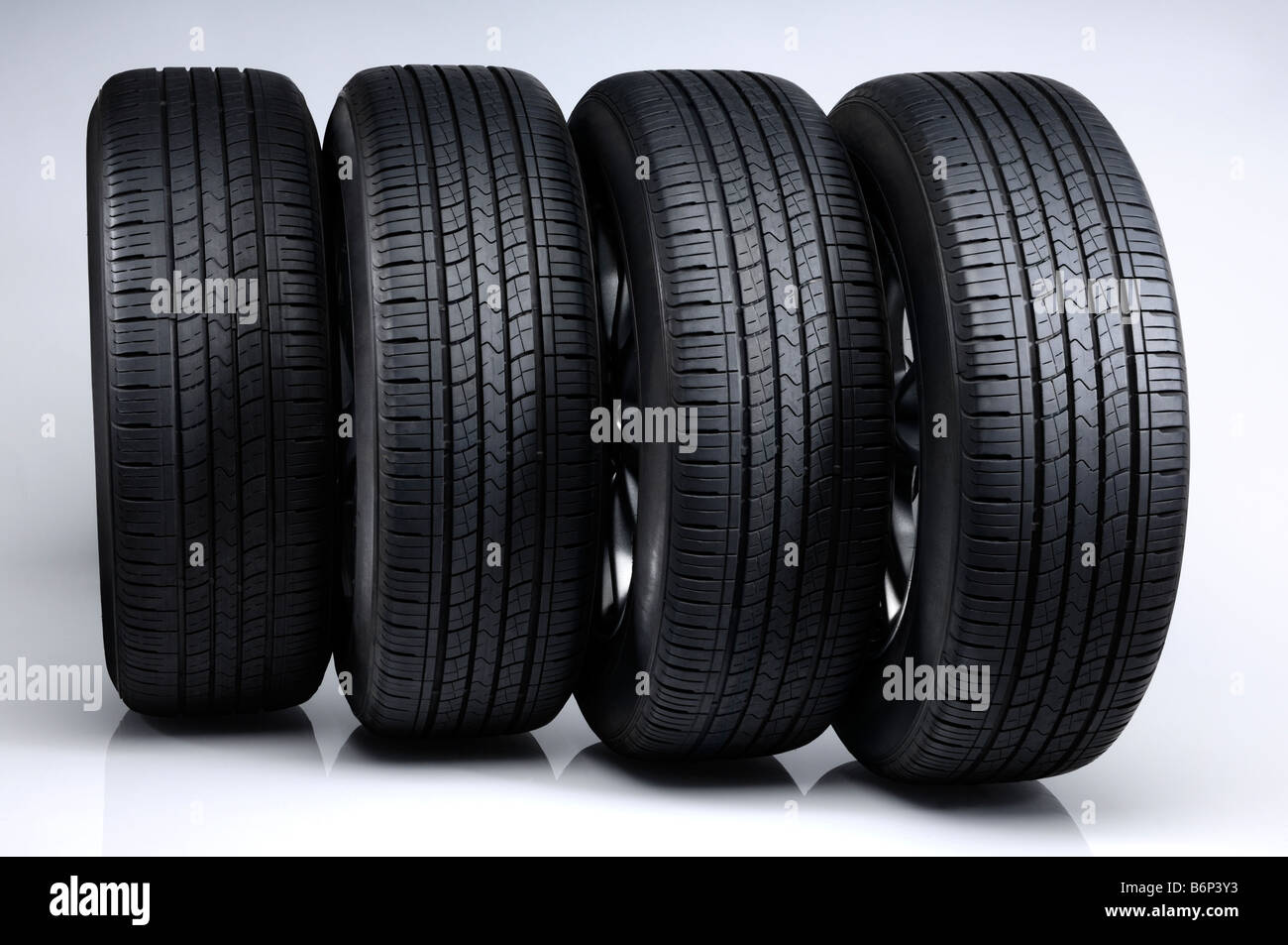 Set of tires Stock Photo Alamy