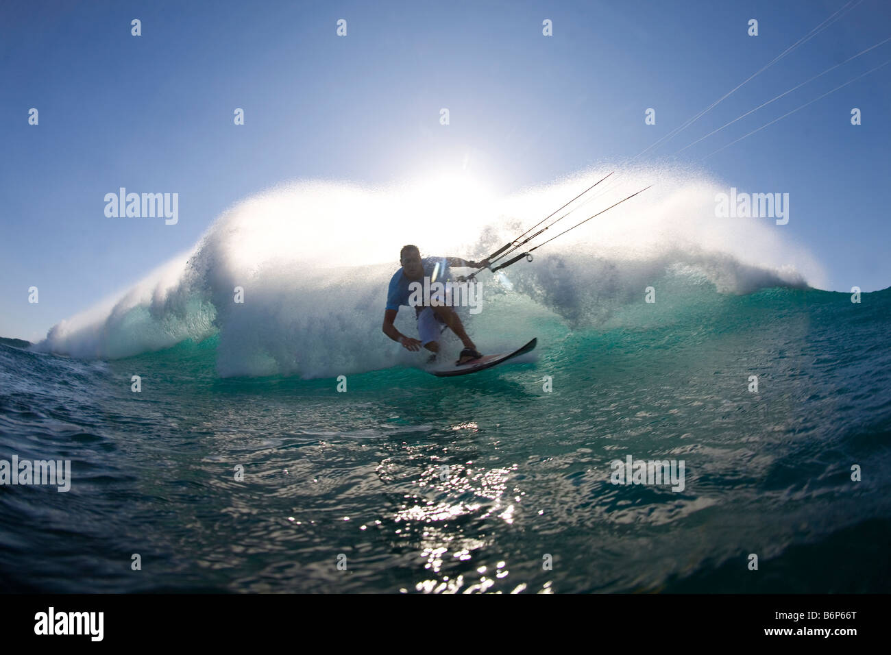 Kitesurfing in Indonesia Stock Photo Alamy