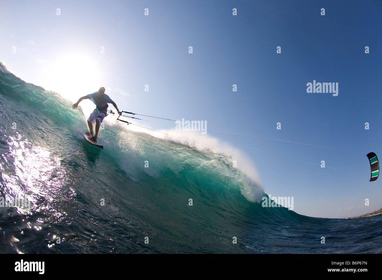 Kitesurfing in Indonesia Stock Photo Alamy