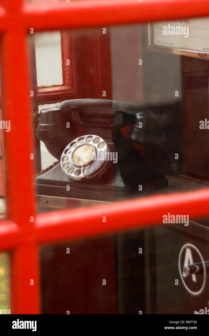 Telephone Window Old telephone though the window of a Telephone box Stock Photo - Alamy