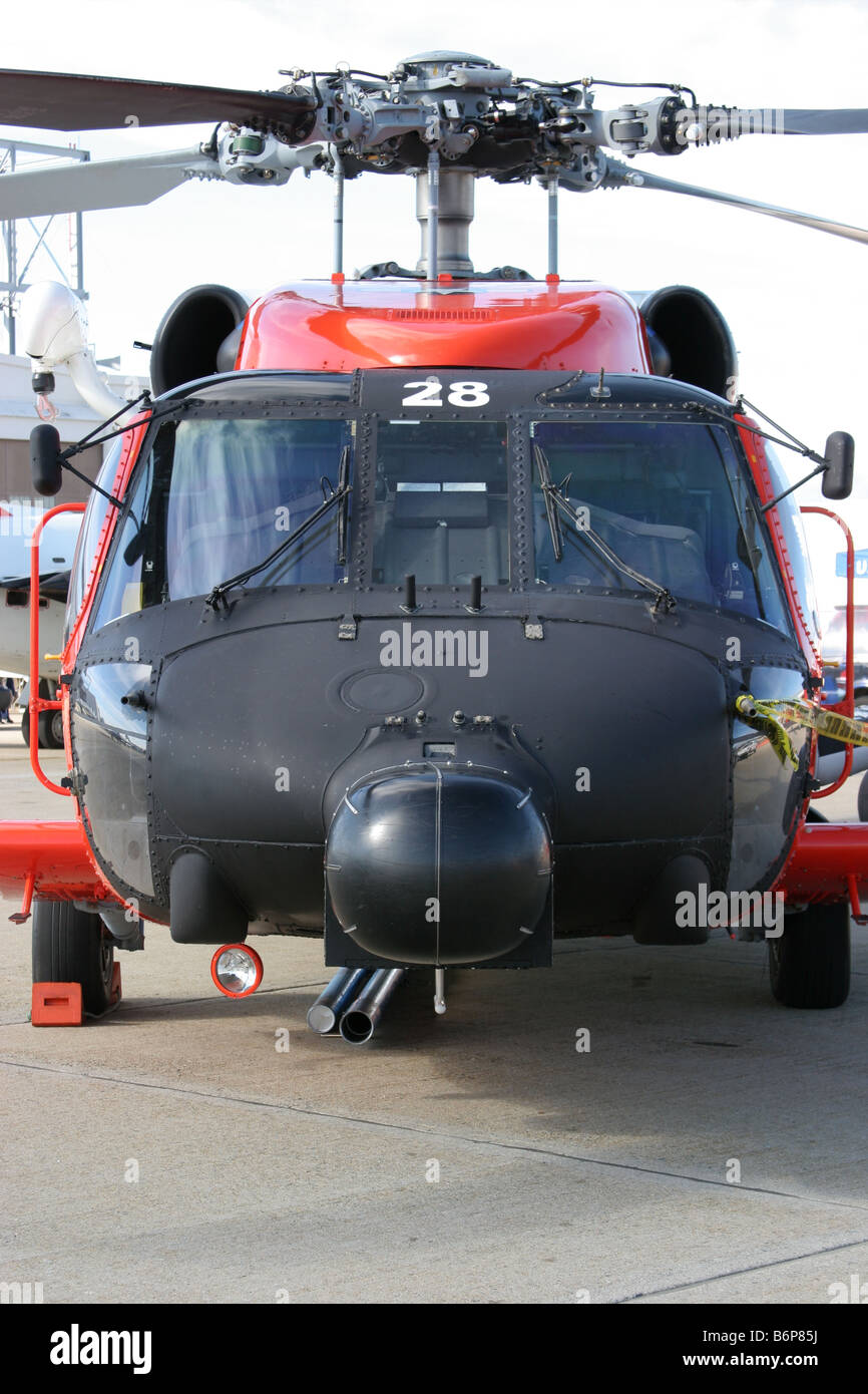 An HH-60 helicopter on the ramp Stock Photo