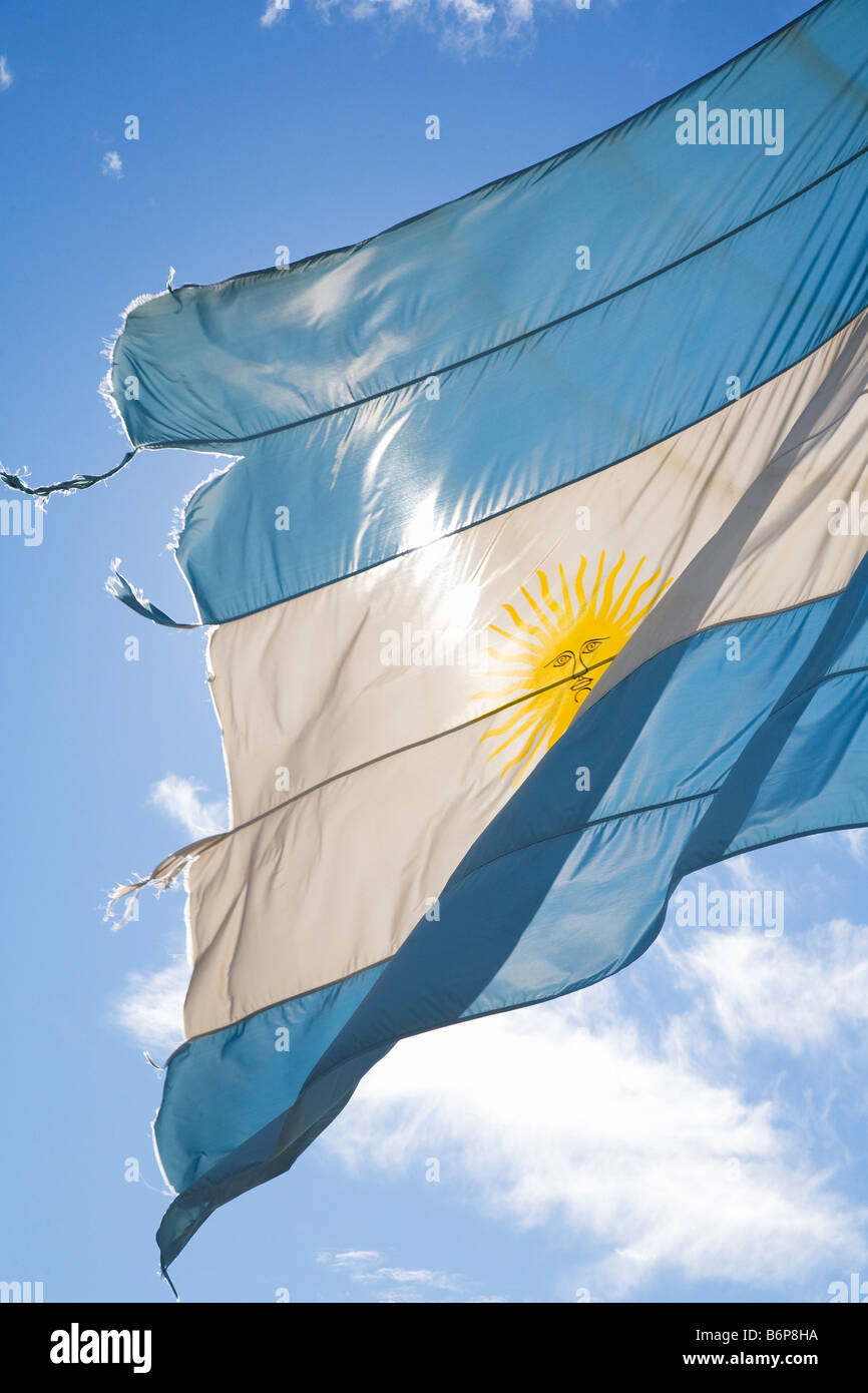 National flag of Argentina South America Stock Photo