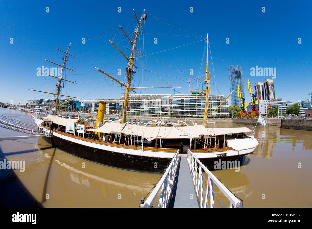 Corbeta Uruguay expedition ship in Puerto Madero harbor harbour Buenos Aires Argentina South America Stock Photo