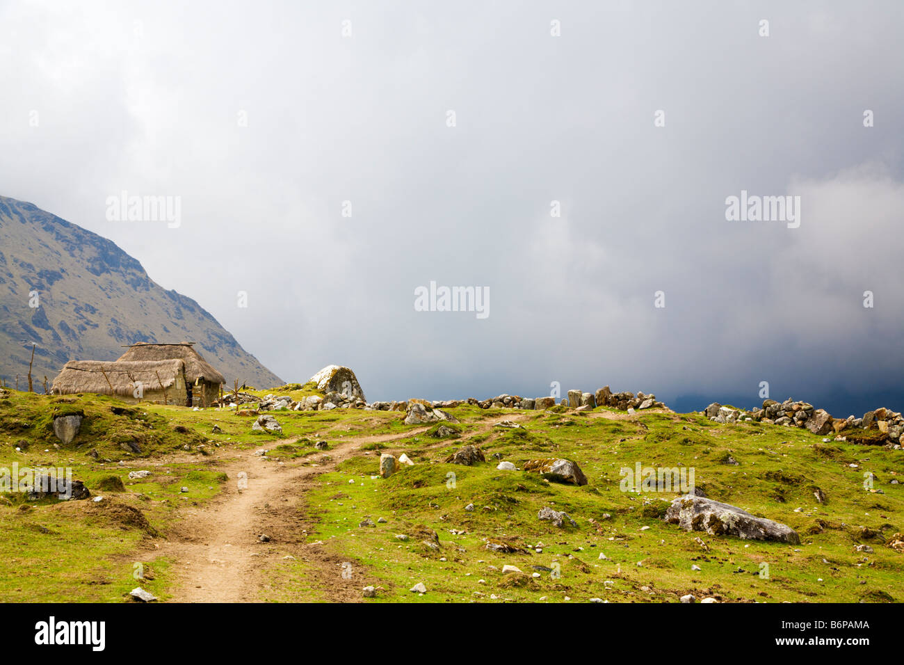 Hiking trail in the Andes Stock Photo - Alamy
