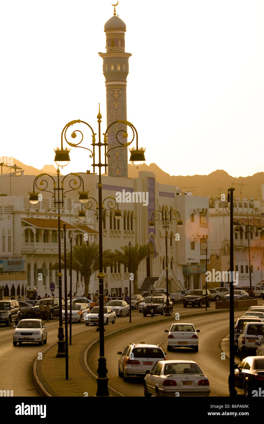 Muttrah Mosque Oman, Muscat, Muttrah District. Grand Mosque, on the corniche Stock ...