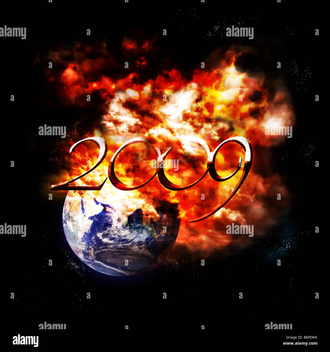 the year 2009 is comming soon Stock Photo
