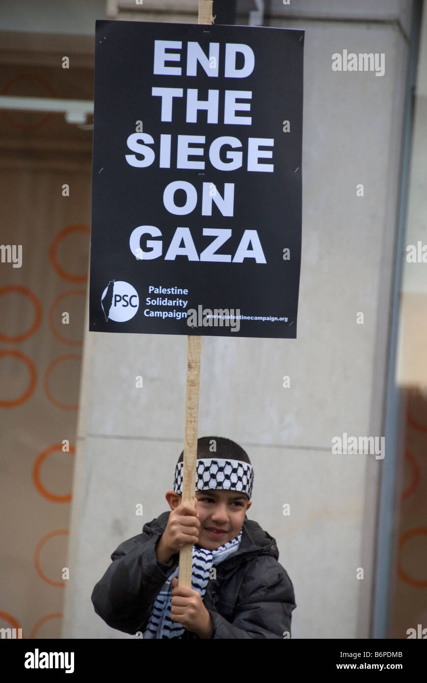 Outside Israeli Embassy London Protest Against Bombing Of Gaza. Child ...