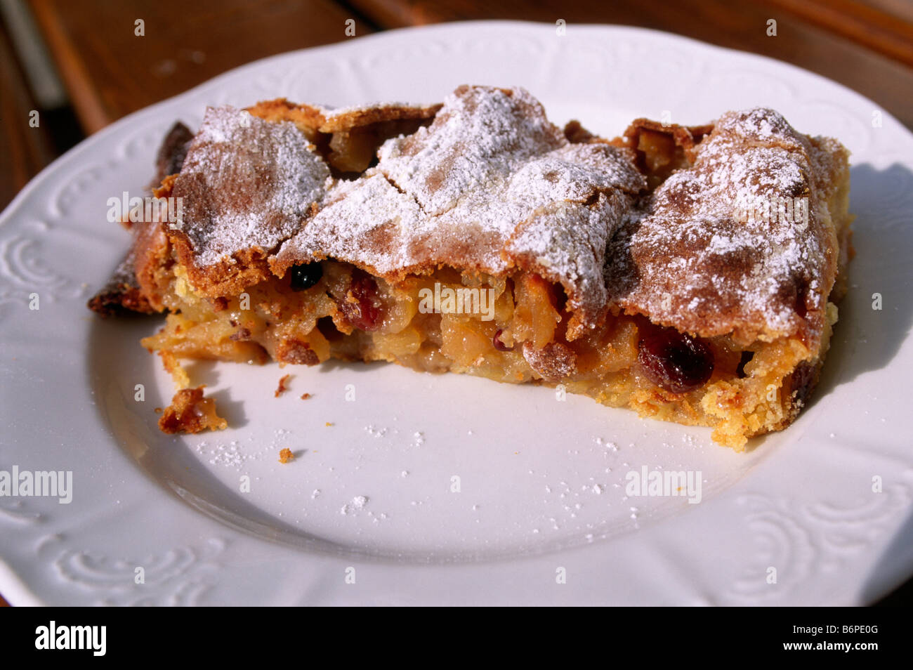 Italy Trentino Alto Adige South Tyrol Strudel Close Up Stock Photo Alamy