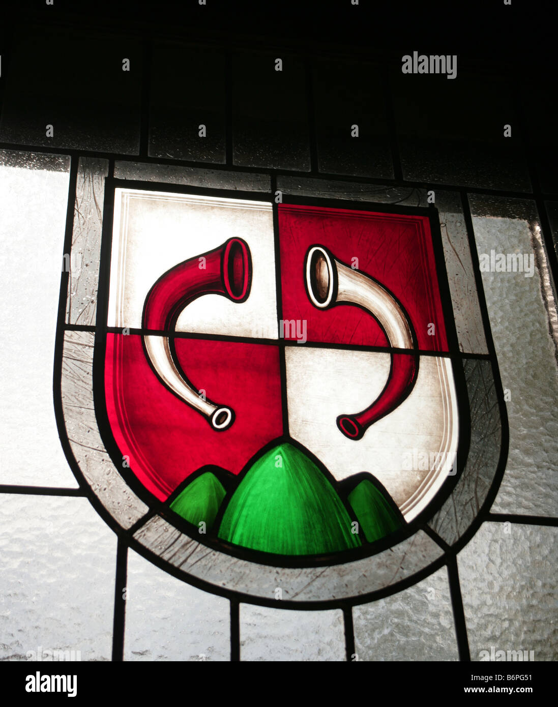 Hapsburg Coat of Arms Triberg Town Hall Black Forest Germany Stock Photo