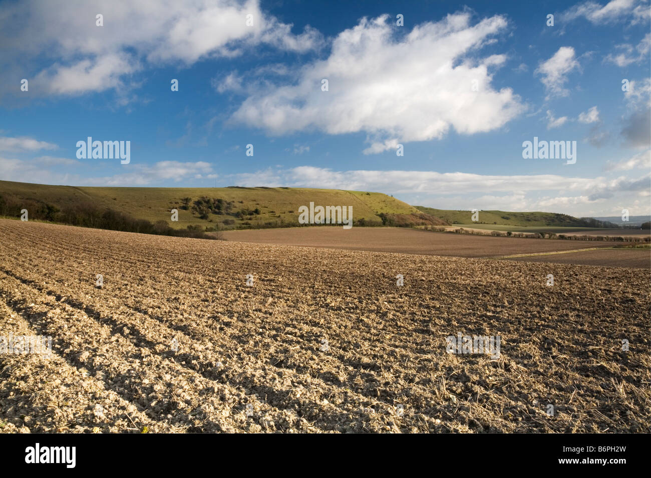 White Sheet Hill on the Wiltshire Downs near Mere England Stock Photo ...