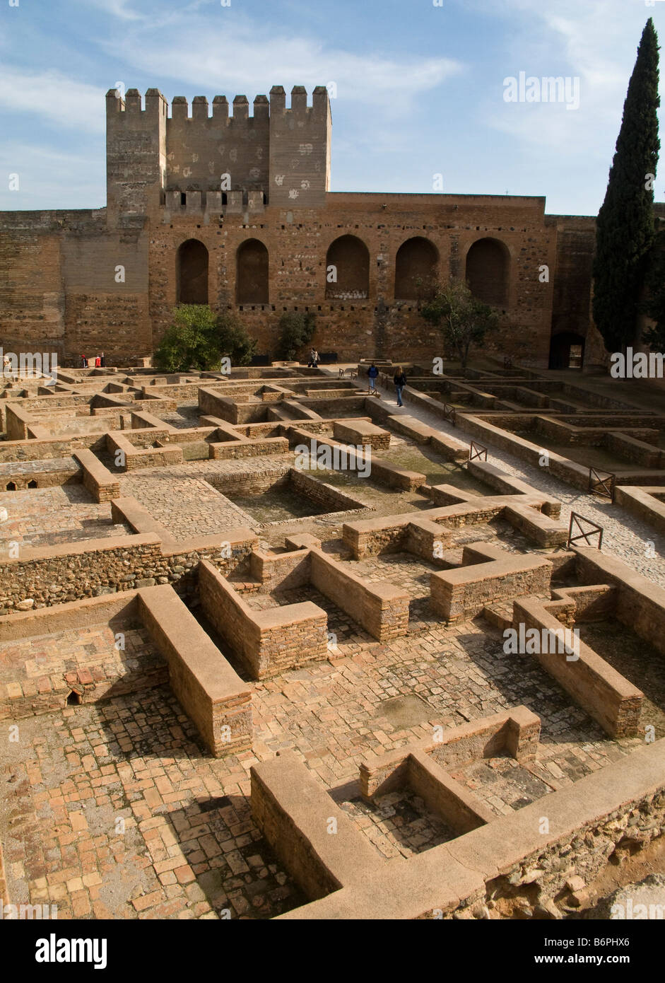 The Alcazaba Fortress Alhambra Granada Spain Stock Photo