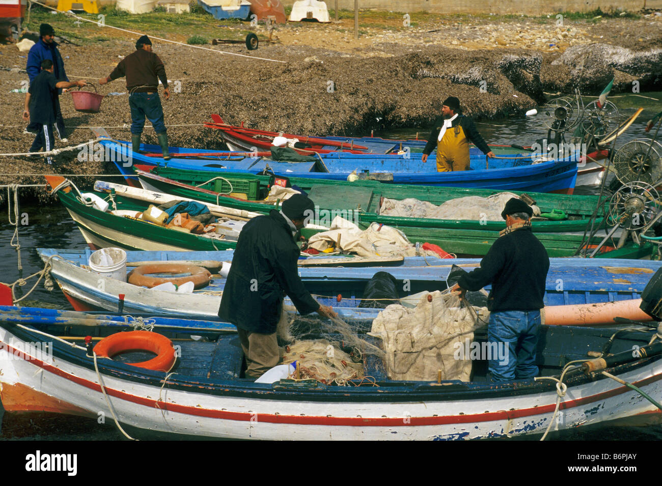 Fishermen fishing boats in hi-res stock photography and images - Alamy