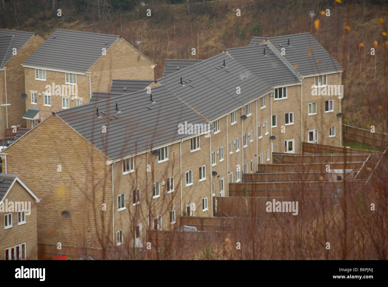 new stone housing estate Stock Photo Alamy