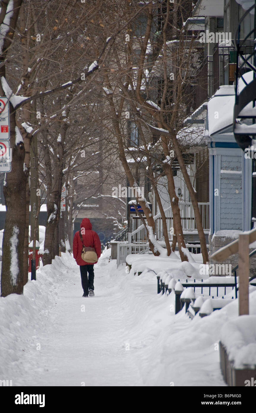 Ste Famille street in the winter Montreal Canada Stock Photo Alamy