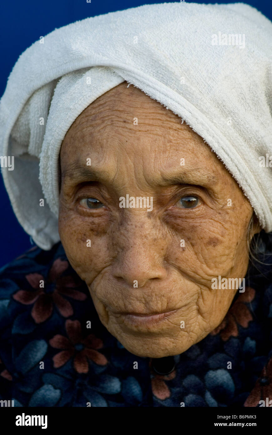 Shan woman in Kengtung, Myanmar ( Burma ) Stock Photo