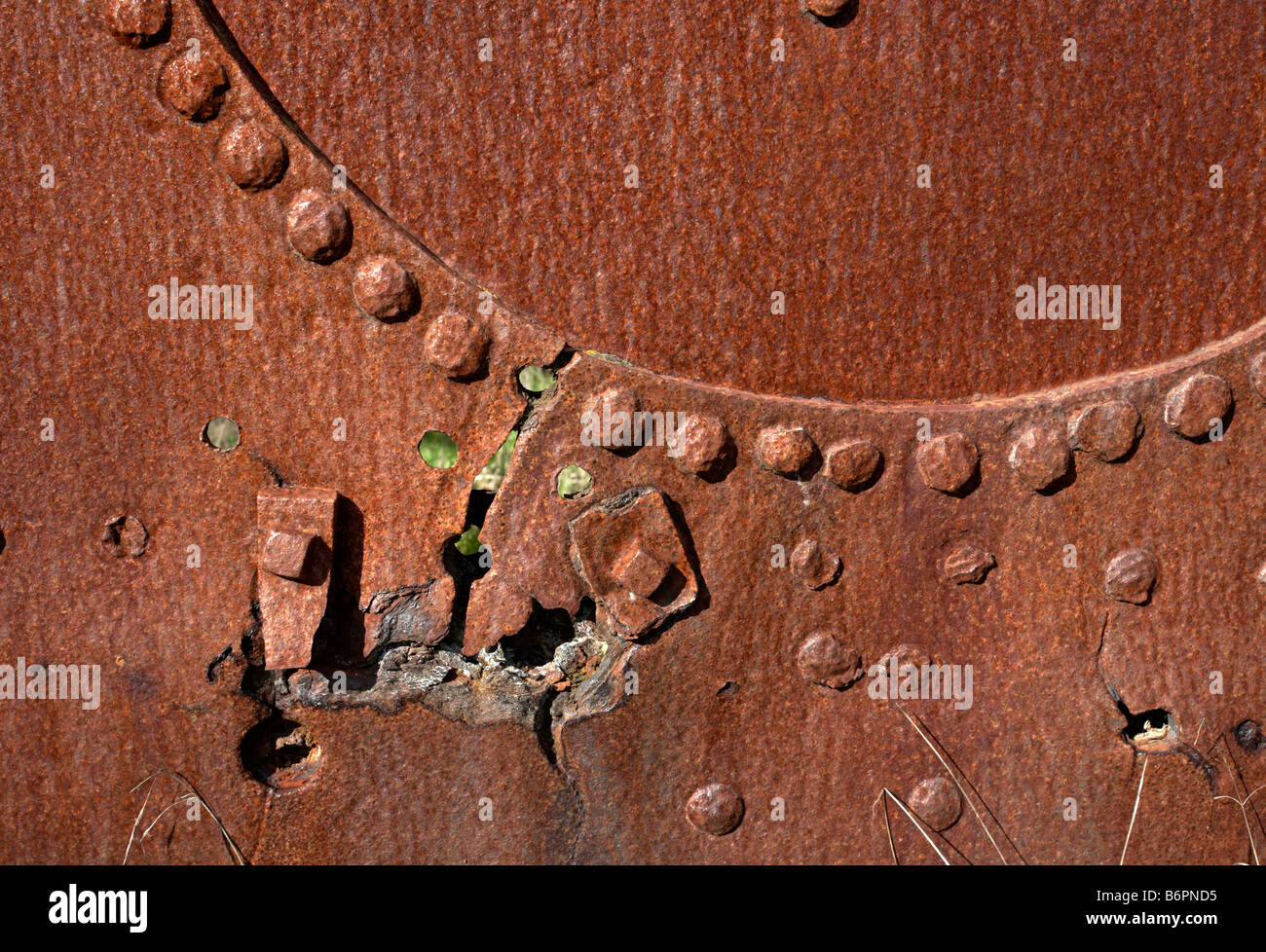 Rusty Rivets Stock Photo