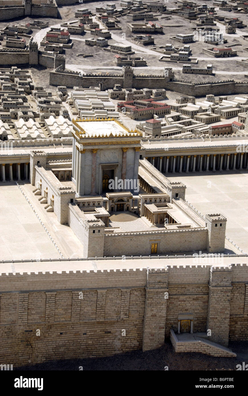 Model of Jerusalem at the time of the Second Temple Stock Photo