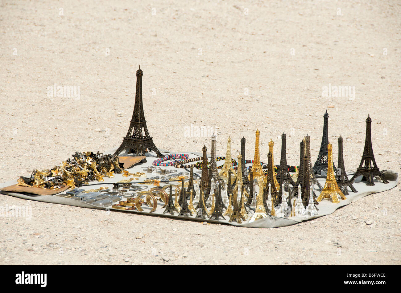 Miniature Eiffel Tower souvenir. Paris. France Stock Photo