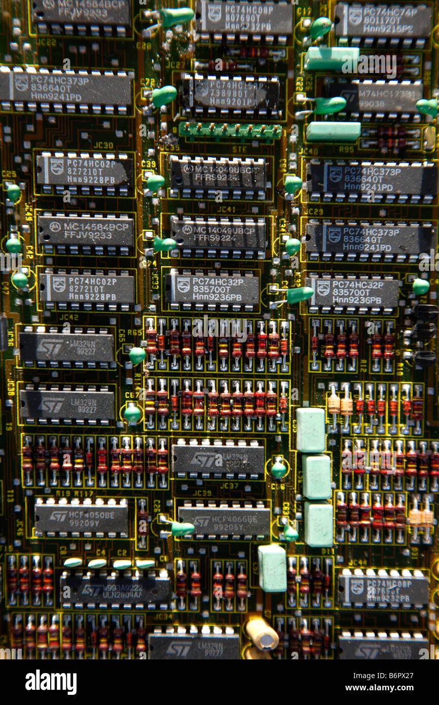 Electronic scrap, old used computer parts for recycling Stock Photo Alamy