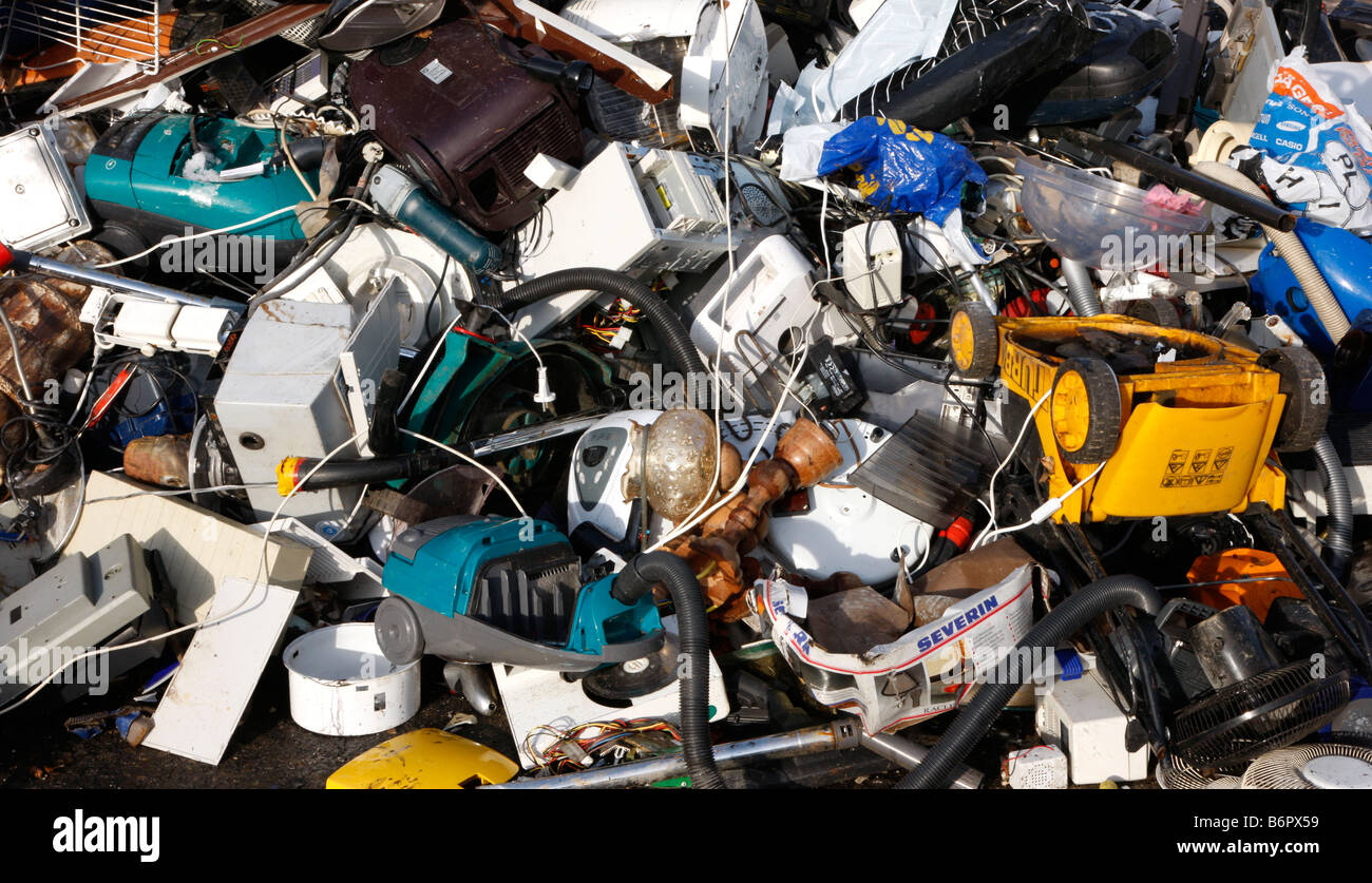Electronic scrap, old used household appliances parts for recycling