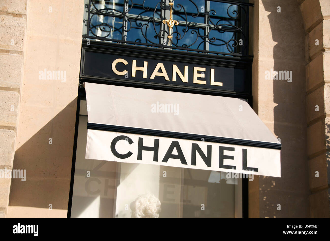 Chanel shop in Place Vendome, Paris Stock Photo