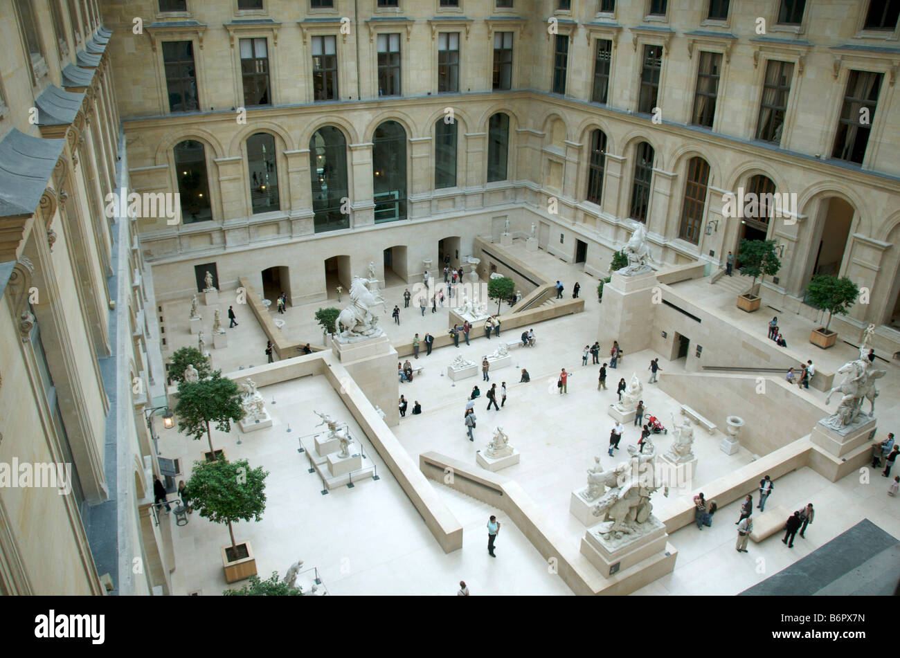 Cour Marly. Louvre Museum. Paris. France Stock Photo Alamy