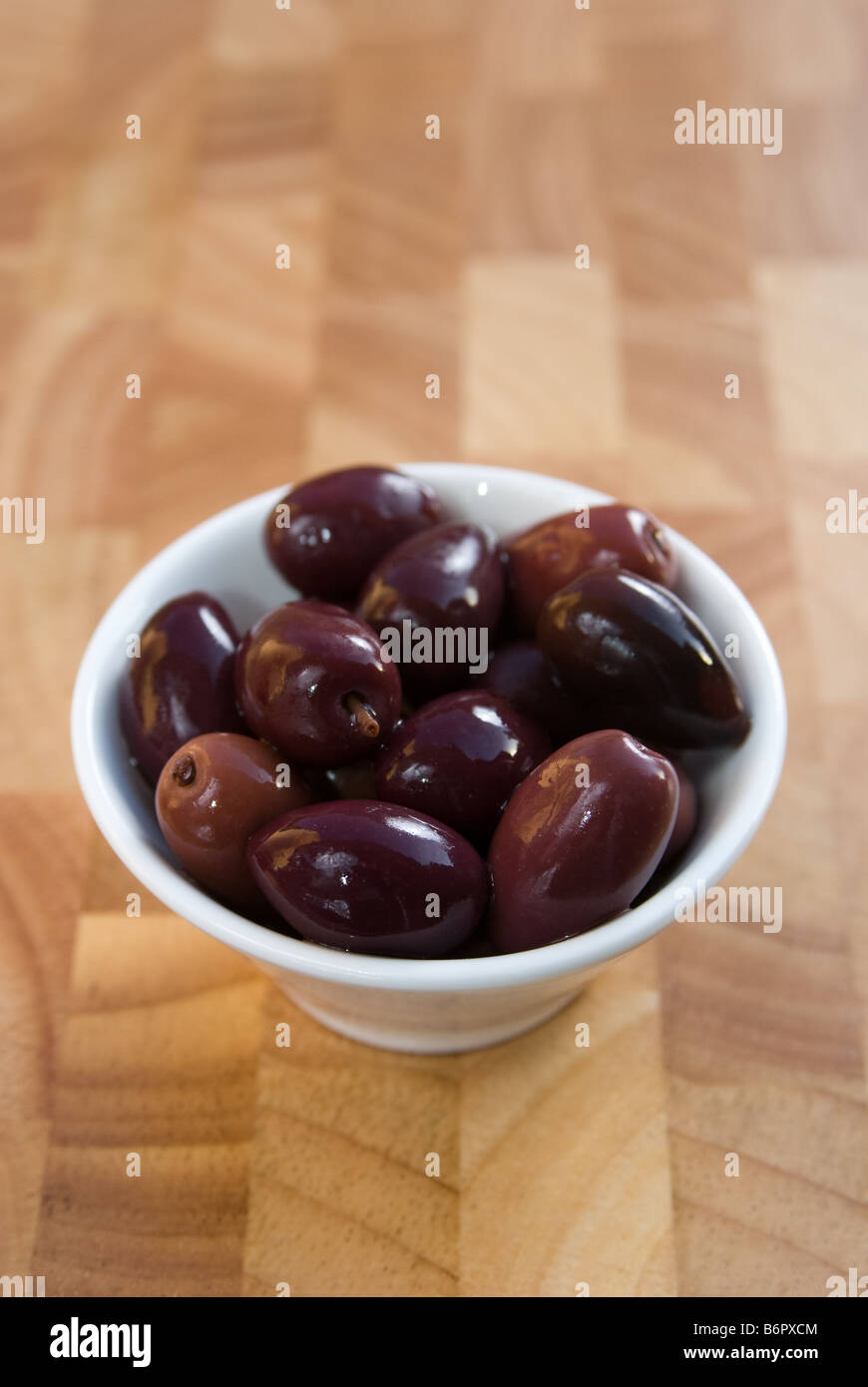 Freshly pickled Kalamata olives in a small bowl Stock Photo Alamy