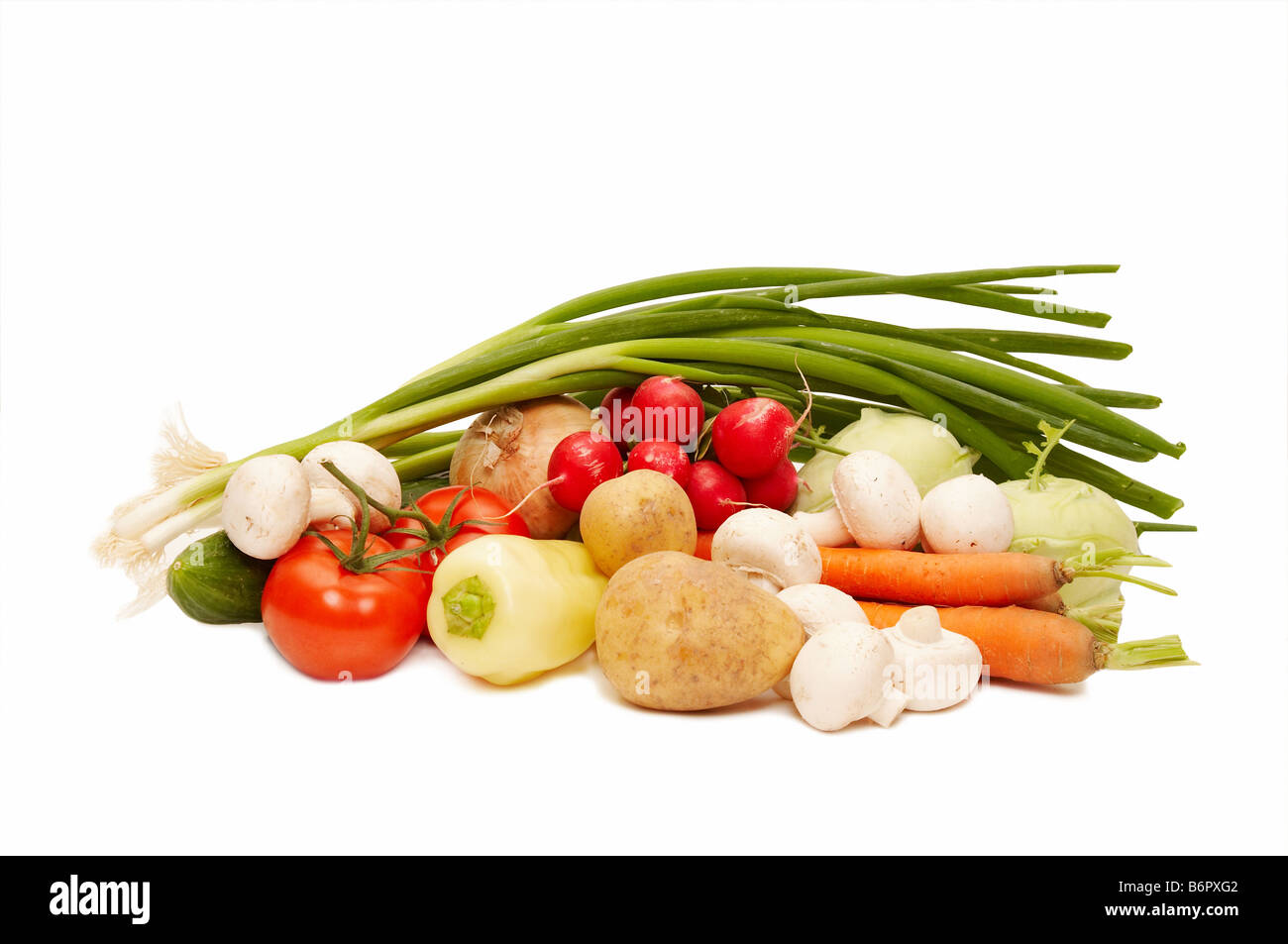 fresh vegetables isolated on white background Stock Photo - Alamy