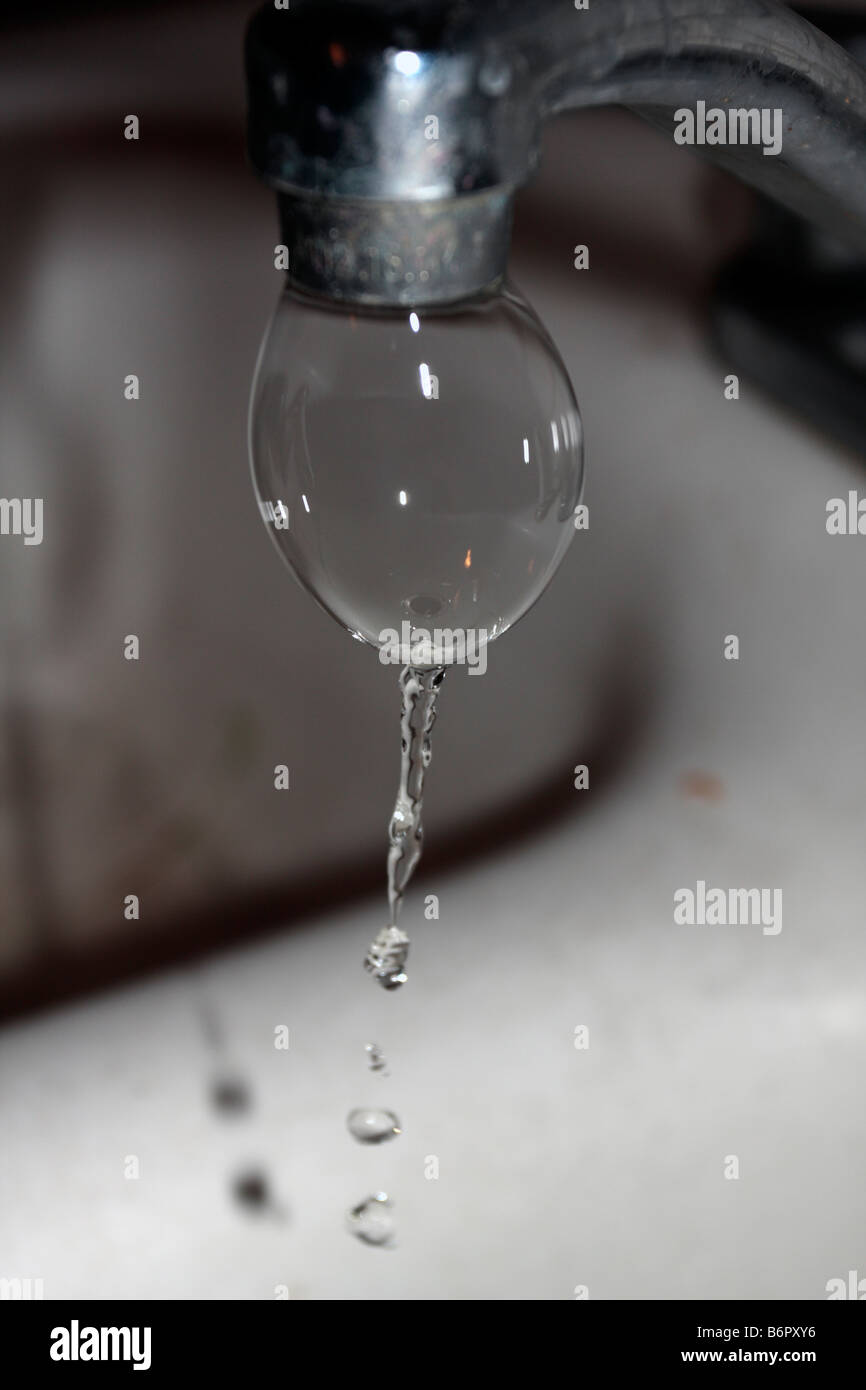 Air Bubble From Water Faucet Stock Photo 21402394 Alamy