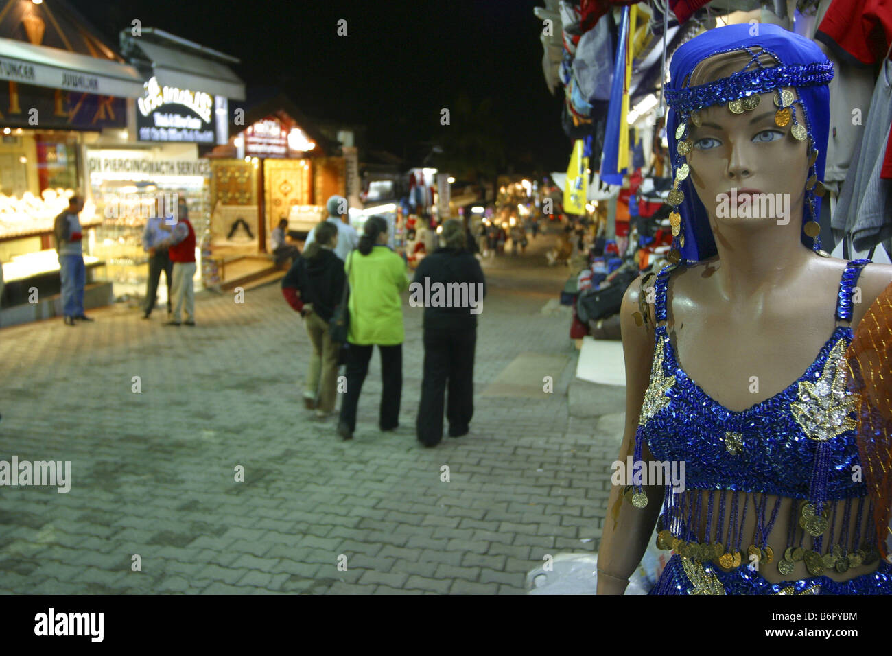 display dummy at a shopping mile in Side, Turkey, Antalya, Manavgat, Side Stock Photo