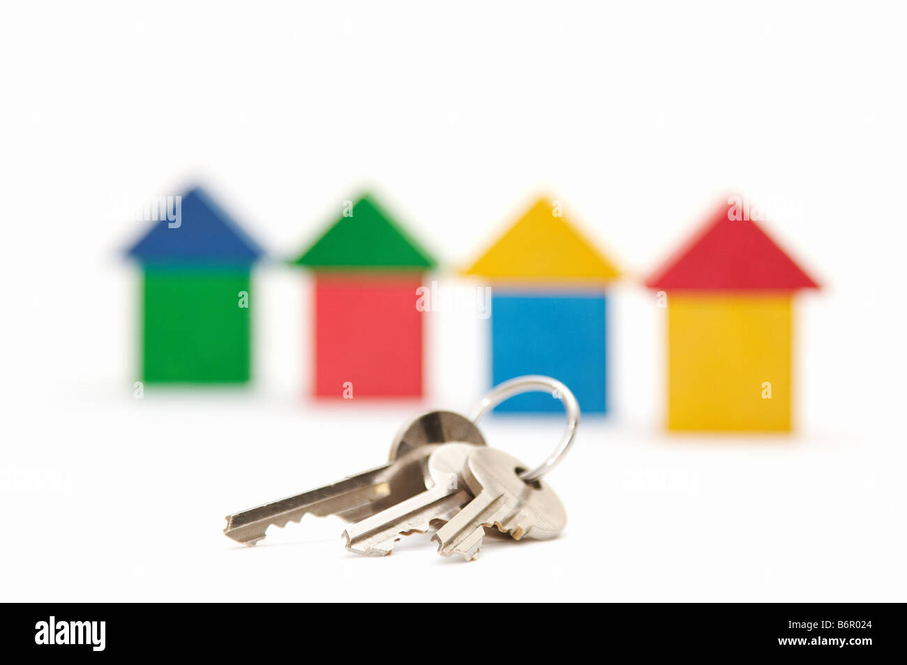keys on the houses background Stock Photo - Alamy