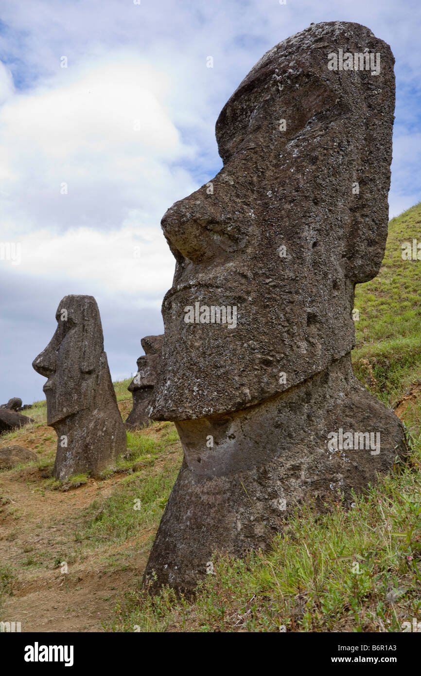 Statues Moai Easter Island Stock Photo Alamy