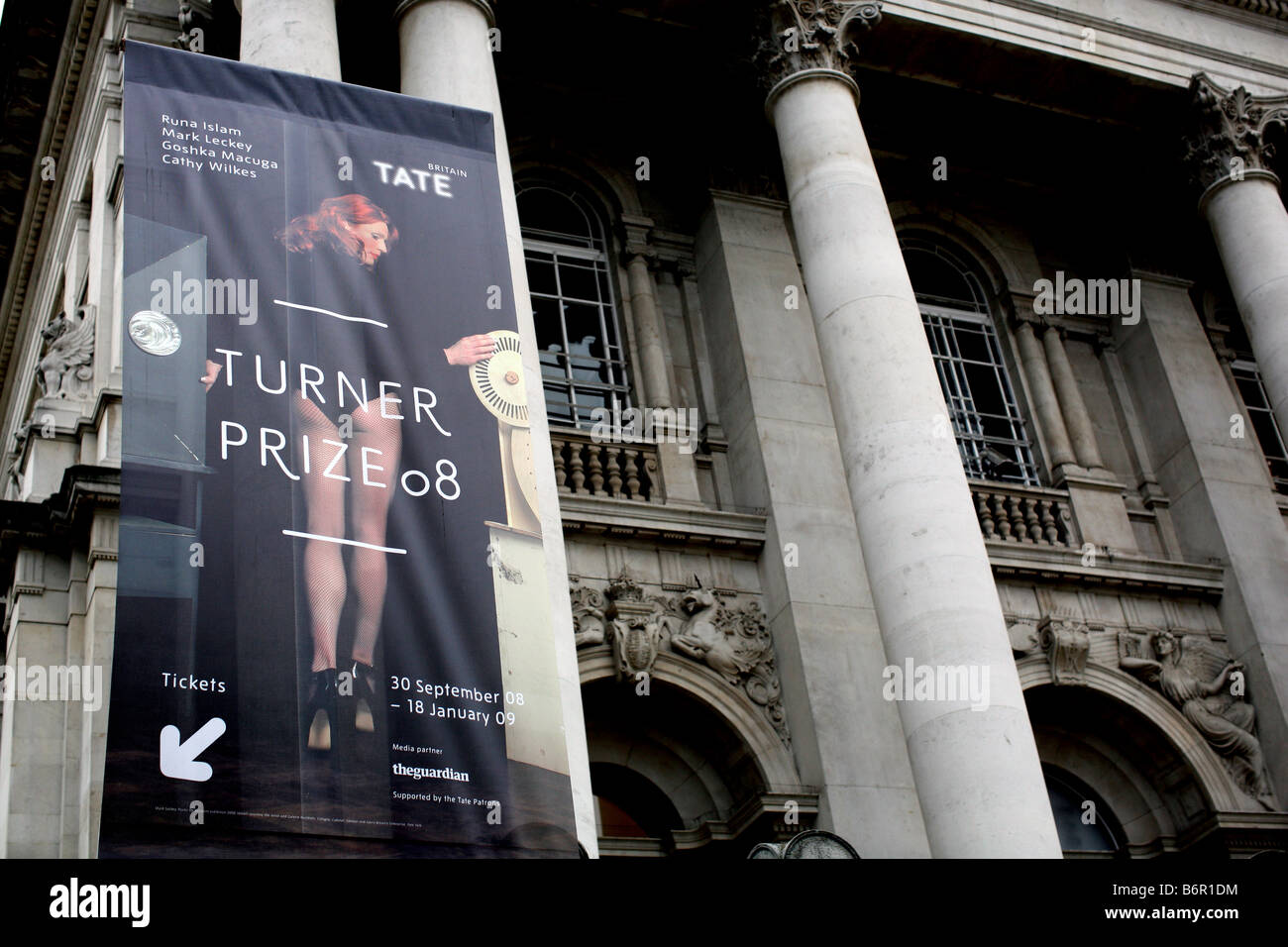 Poster for Turner Prize 2008 outside Tate Britain, London Stock Photo
