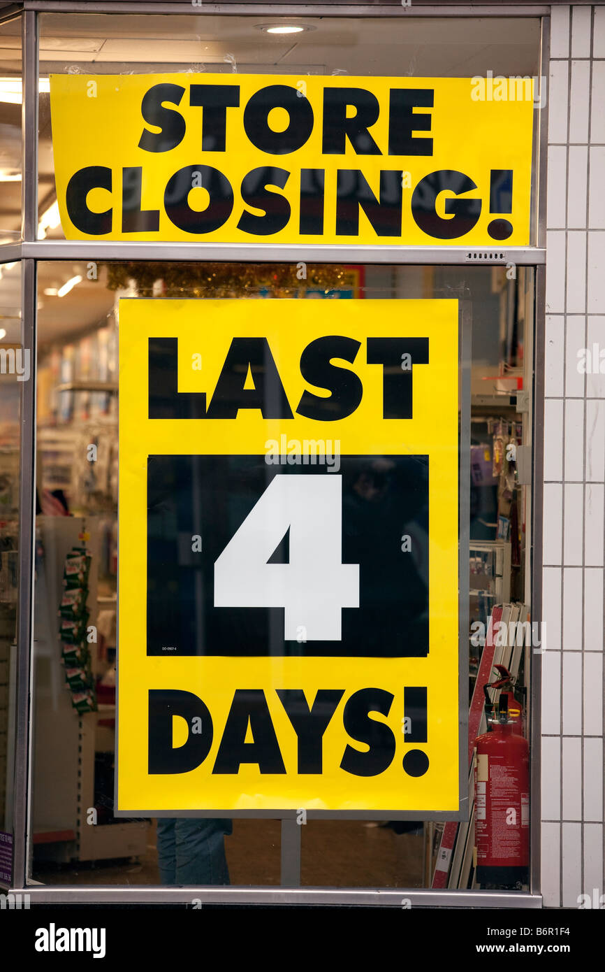 Woolworths store closures across the UK. Economic climate forces the