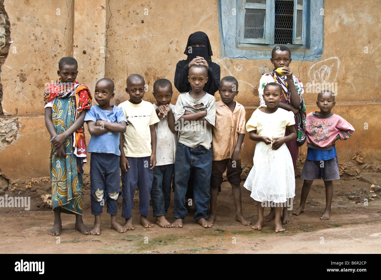 group of children in a Digo village, Kenya Stock Photo