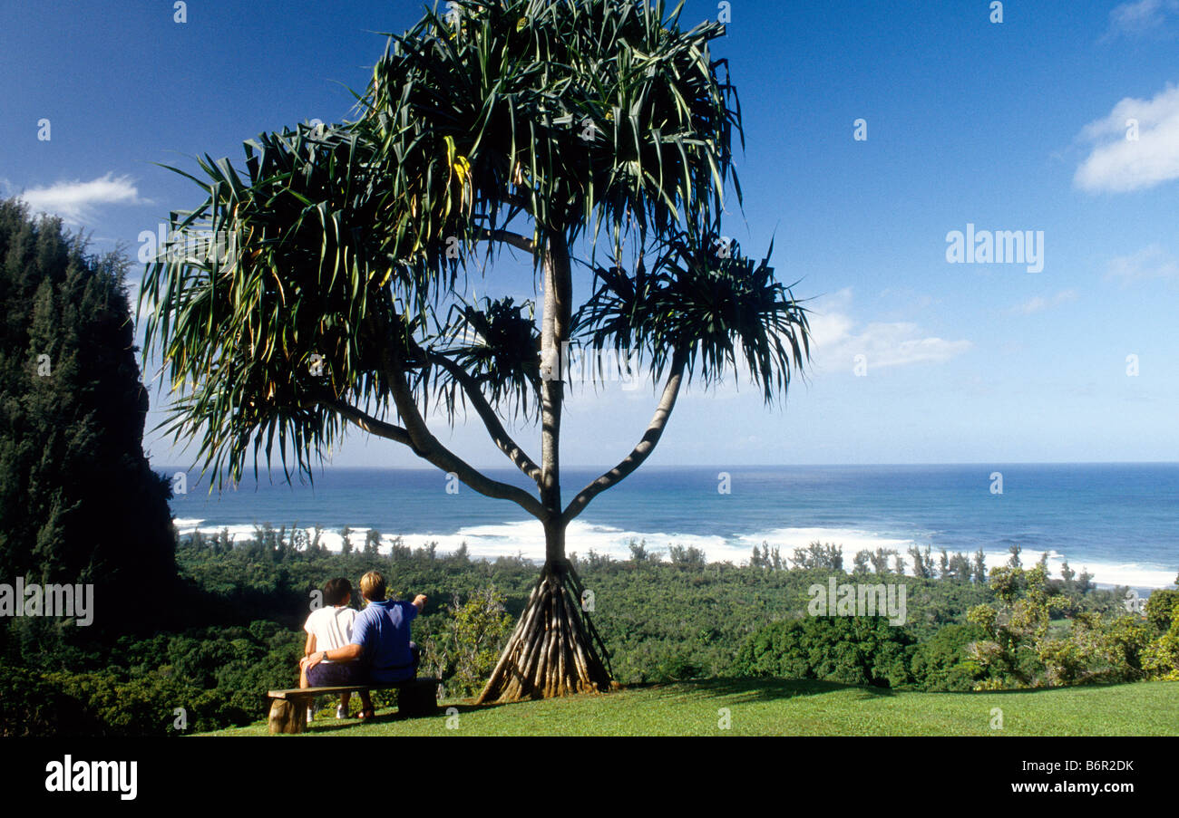 Couple at Limahuli Gardens, Island of Kauai, Hawaii Stock Photo - Alamy