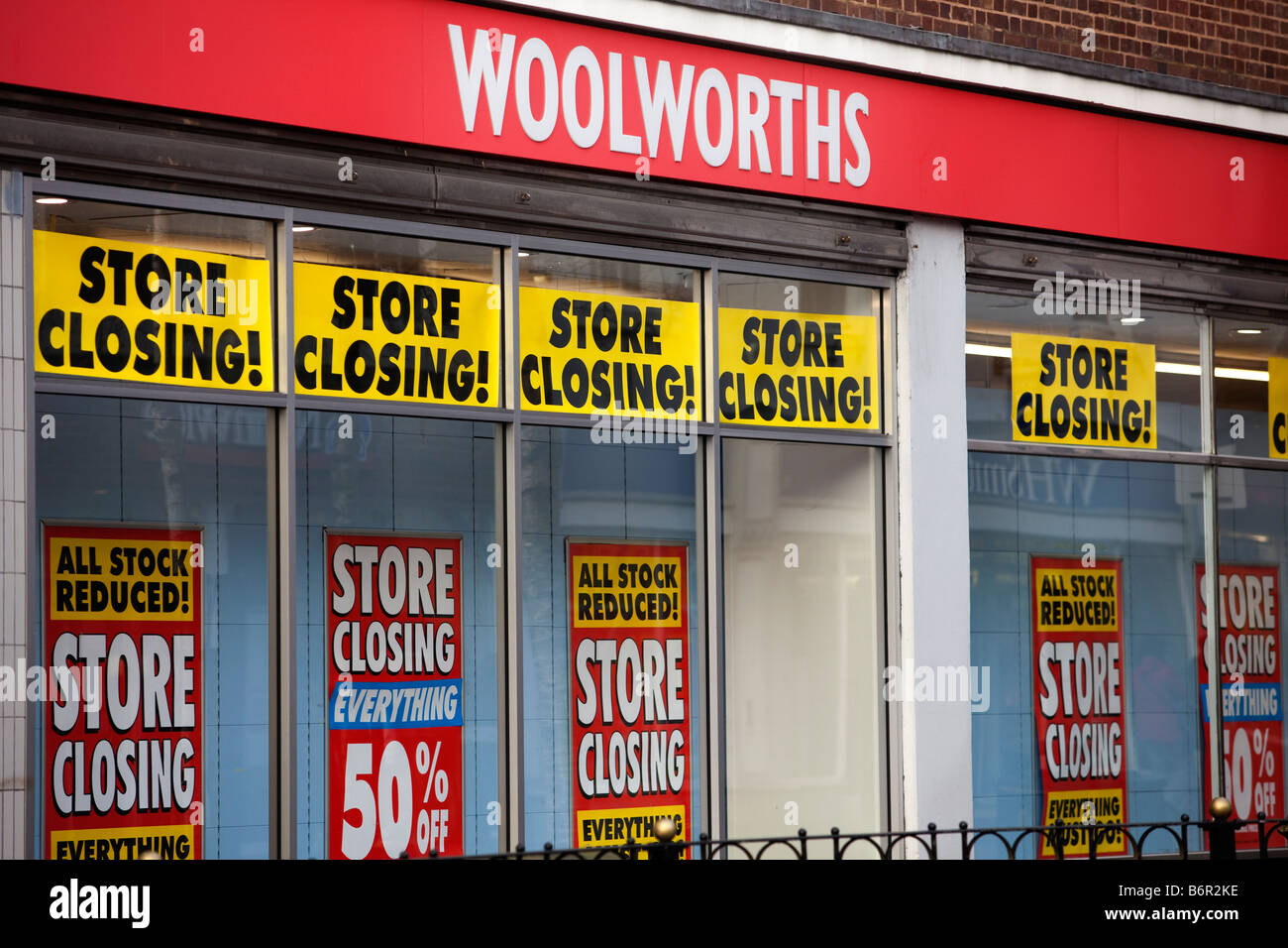 Woolworths store closures across the UK. Economic climate forces the