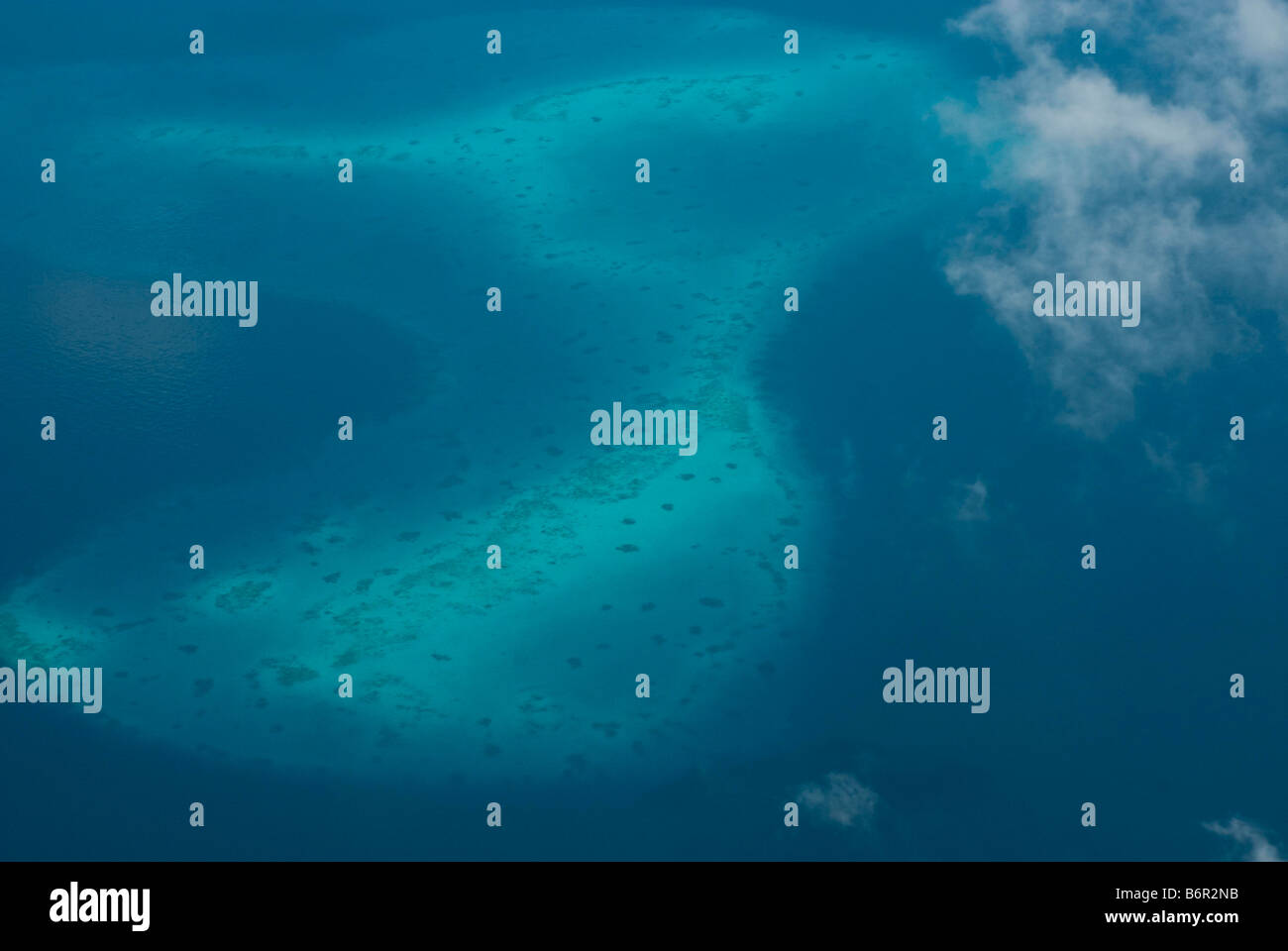 Aerial view of a coral reef in the Maldives Stock Photo - Alamy