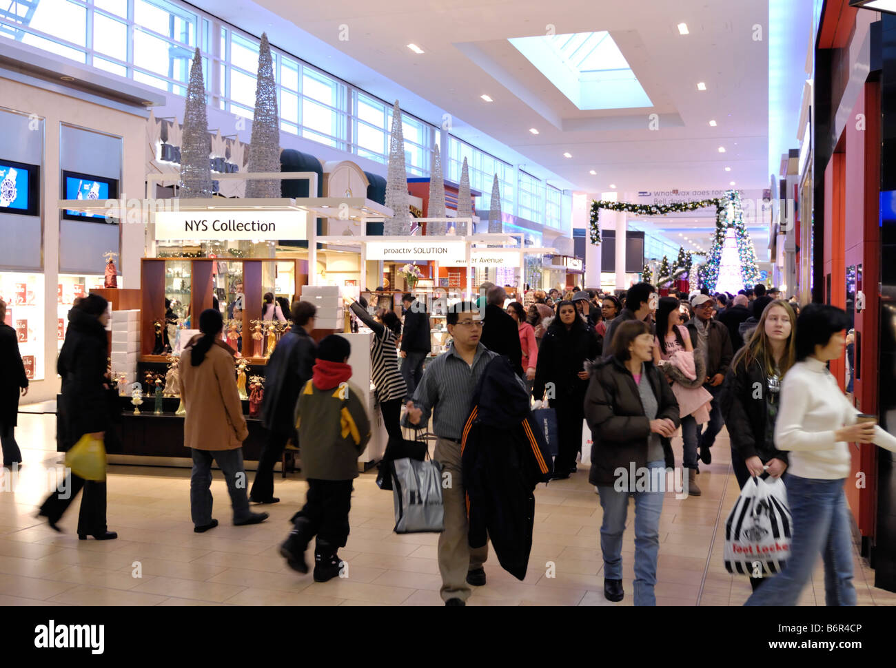 Boxing Day in a Shopping Mall Stock Photo