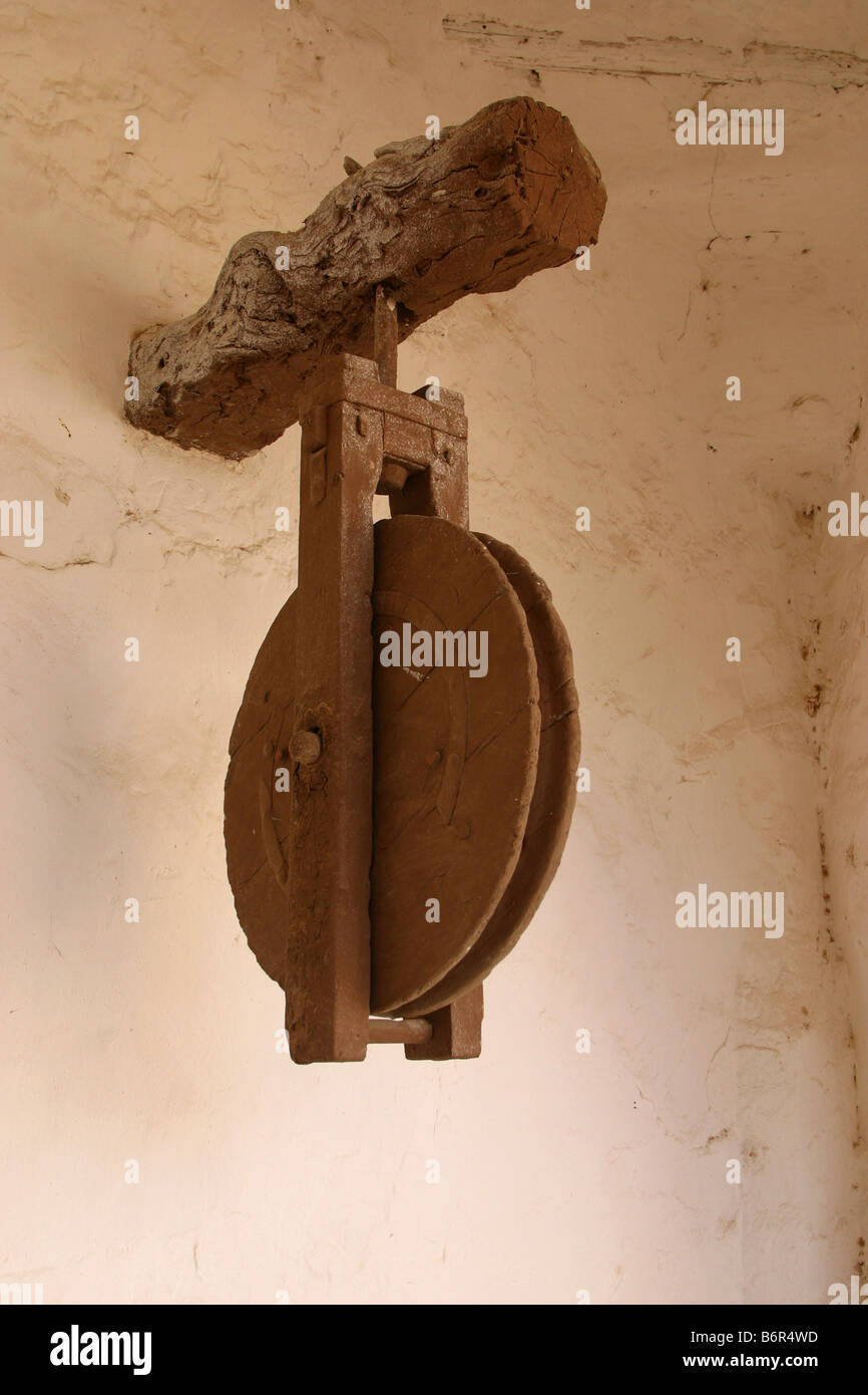 Old rusty winch wheel in spanish barn Vertical Mas Que Vinos 25146 Stock Photo Alamy