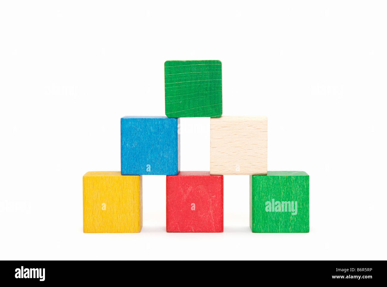 pyramid of color blocks Stock Photo